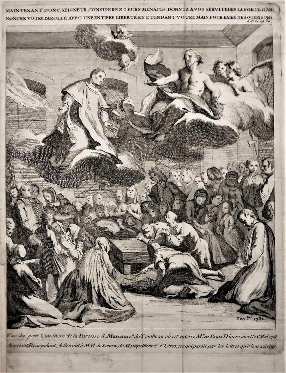X Tombeau de François de Paris au petit cimetière de St Medard (1731)