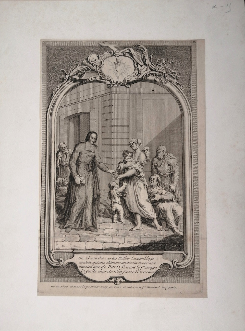 X Le diacre Paris faisant la Charité