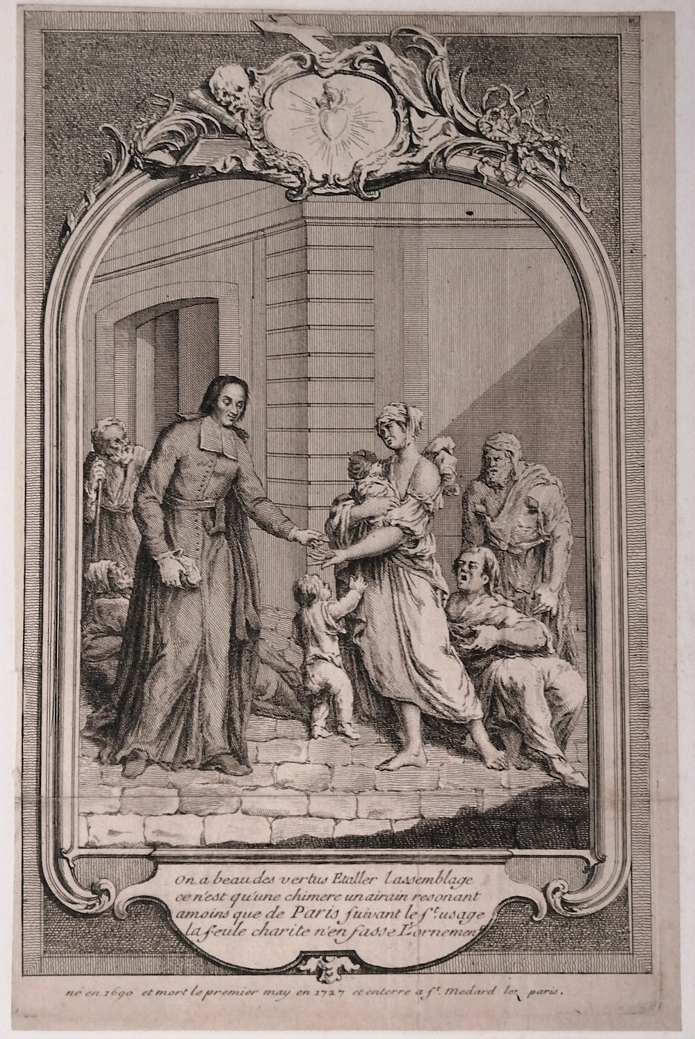 X Le diacre Paris faisant la Charité