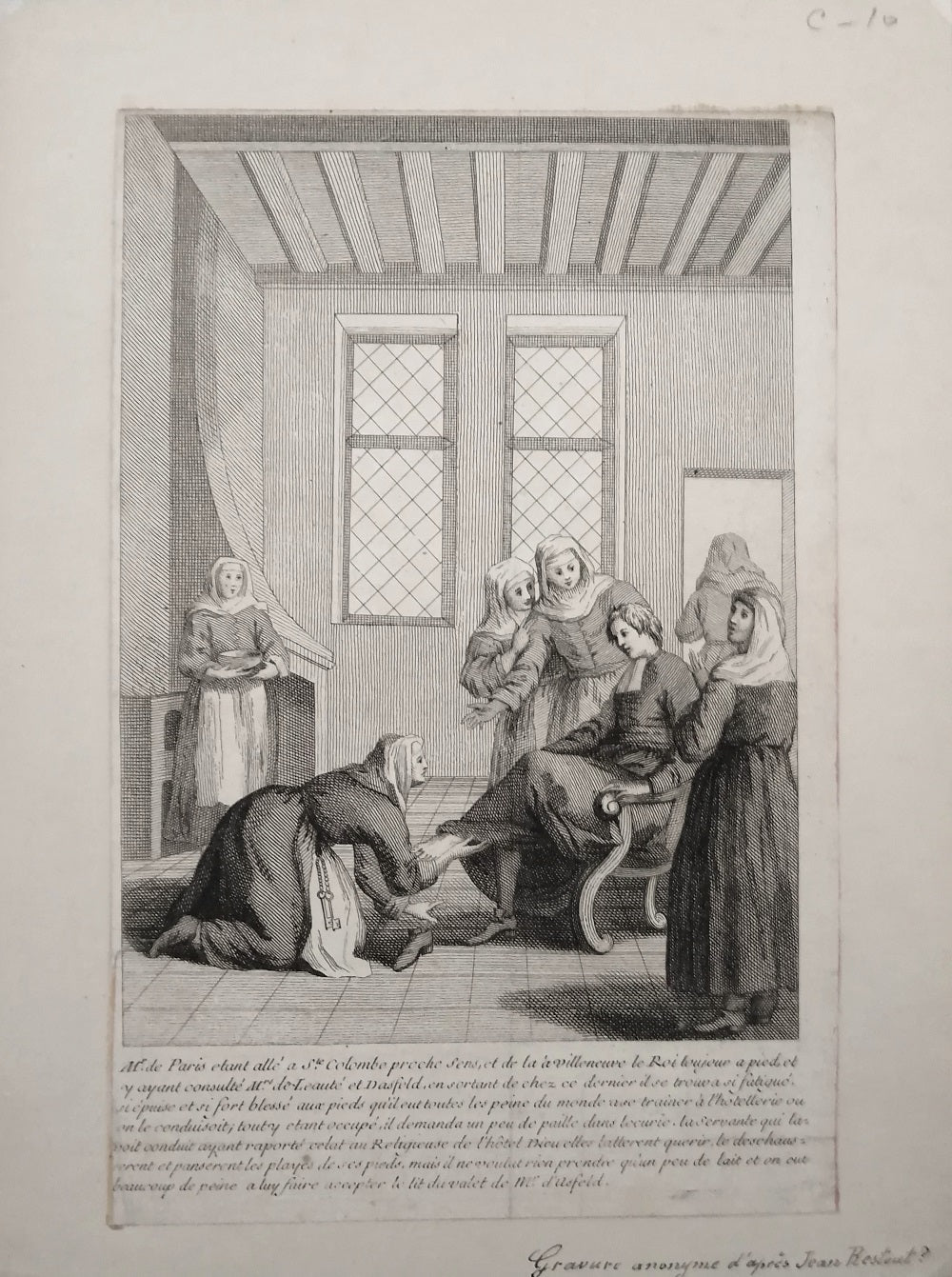 Restout Pansement des plaies de François de Paris (1731)