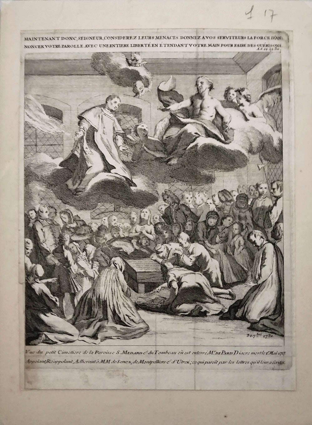 X Tombeau de François de Paris au petit cimetière de St Medard (1731)