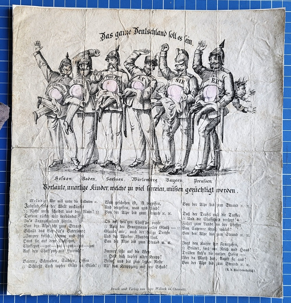 Wilisch Caricature allemande anti Napoléon III 1870