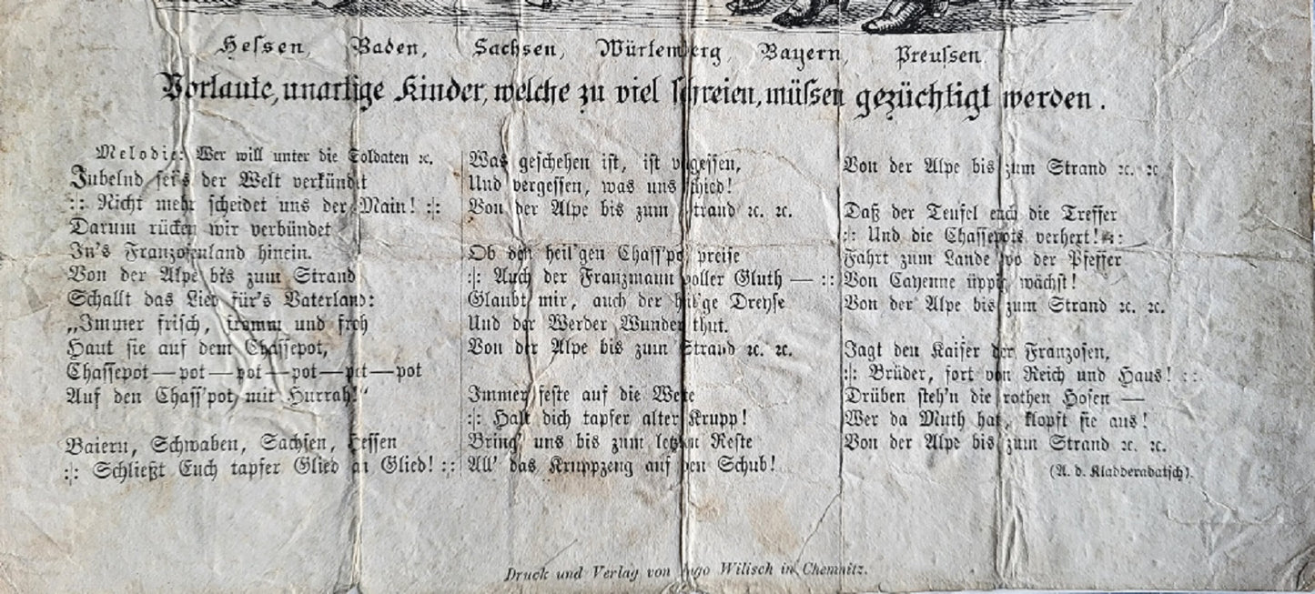 Wilisch Caricature allemande anti Napoléon III 1870