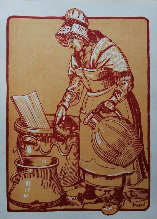 Busset Ménagère d'Aurillac en costume ancien CANTAL 1924