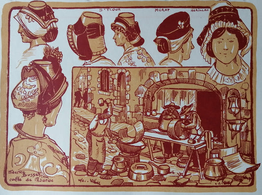 Busset Coiffes du Cantal & atelier de dinandier à 'Aurillac 1924