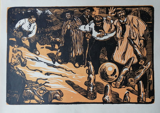 Busset Joueurs de quilles au Mont-Dore PUY DE DOMME 1924