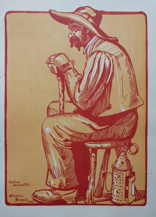 Busset Vacher dans un buron du Cantal 1924