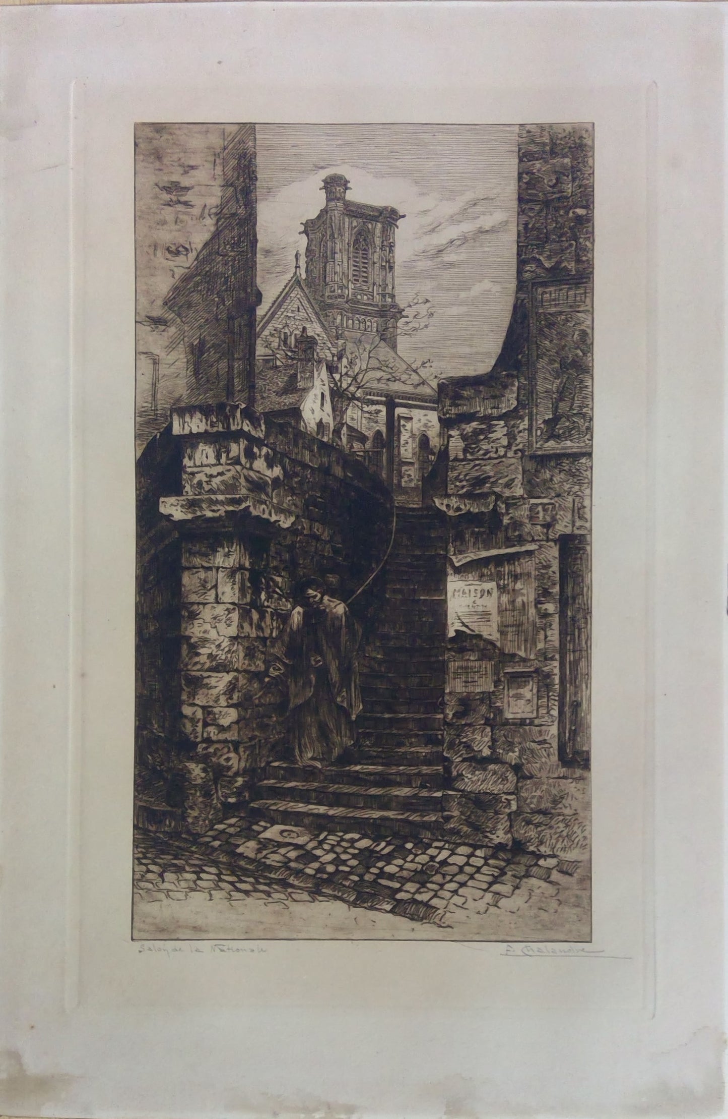 Chalandre Nevers Escalier de la rue des Jacobins 1909