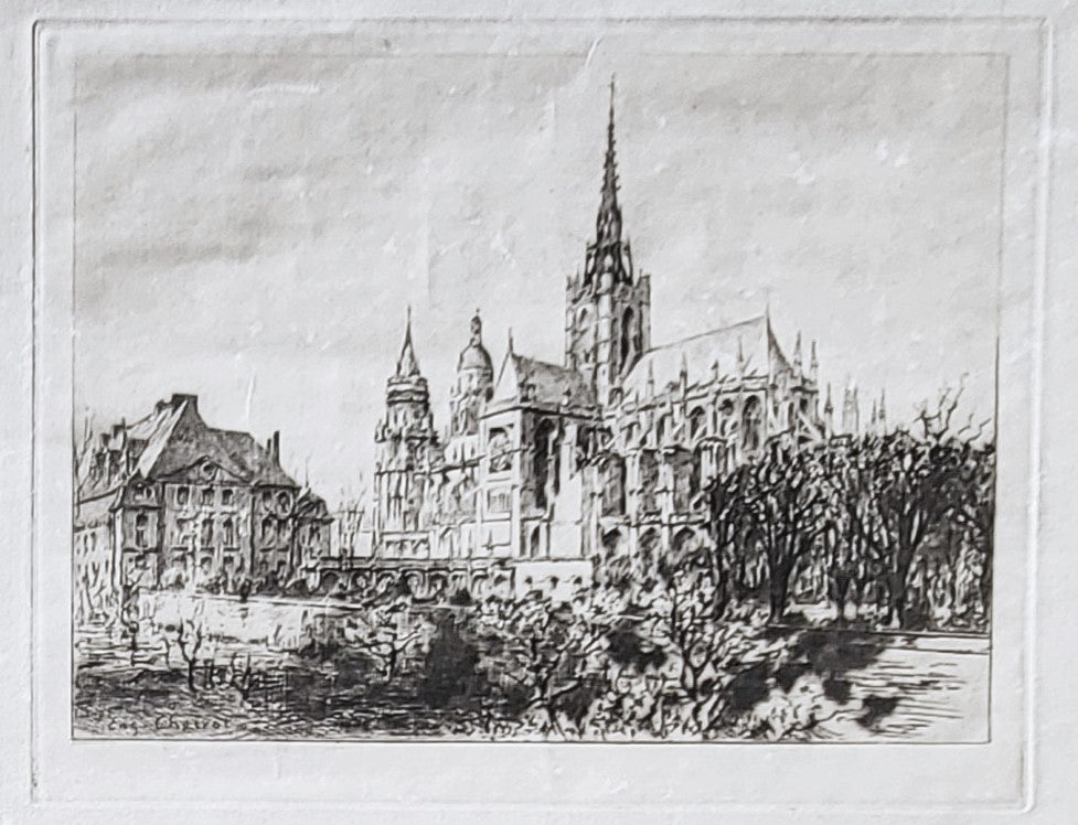 Charvot Évreux Cathédrale Côté méridional 1905
