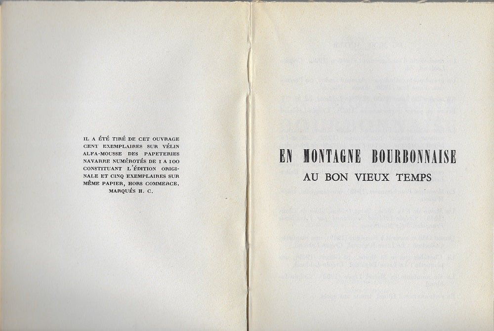 Devaux Derat En Montagne Bourbonnaise Abbé Léon Côte 1958