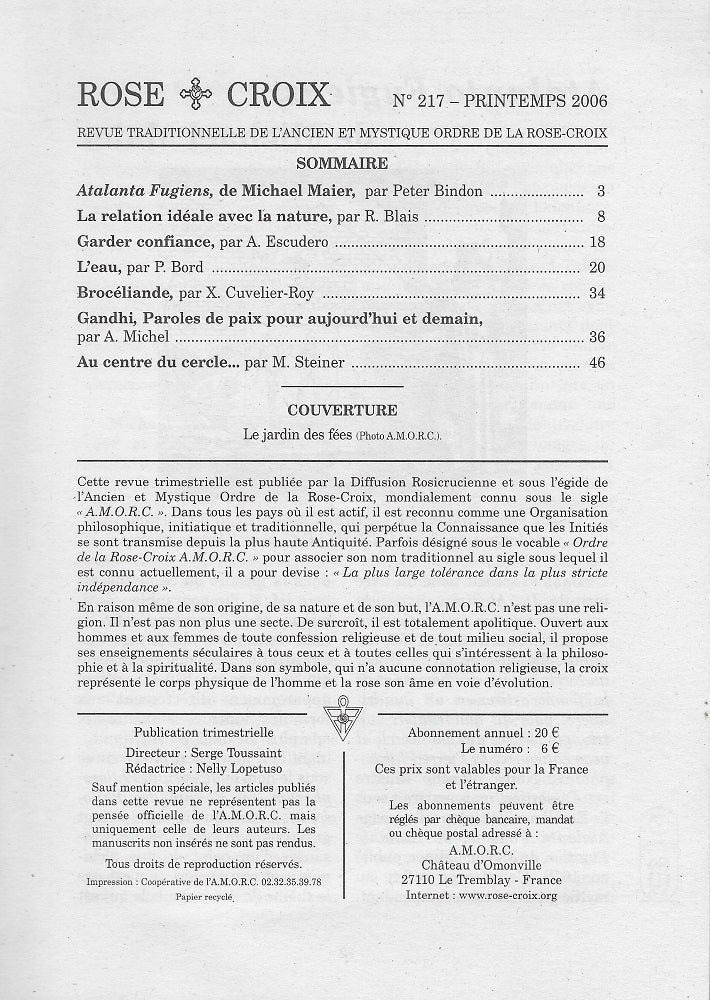 AMORC Revues année 2006
