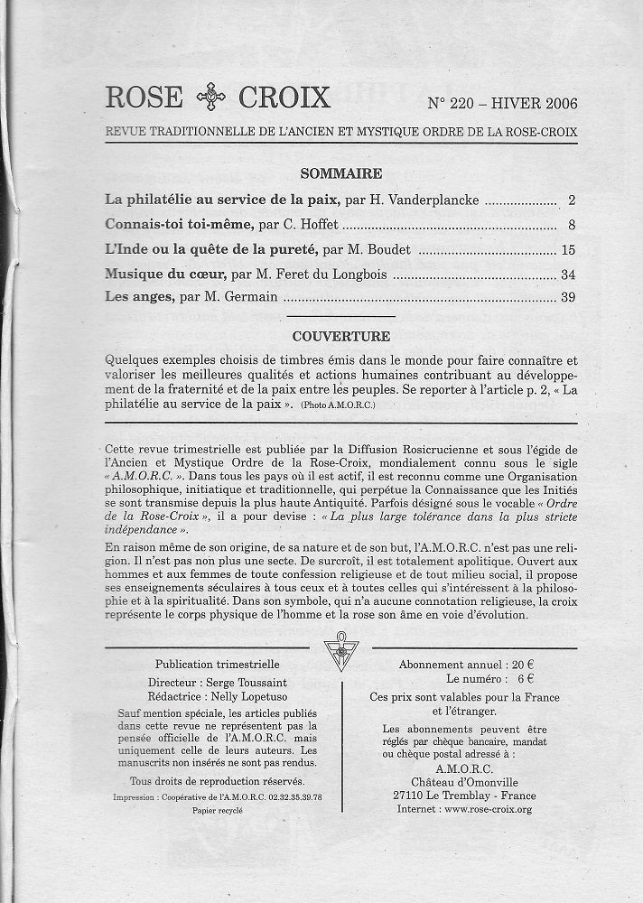 AMORC Revues année 2006