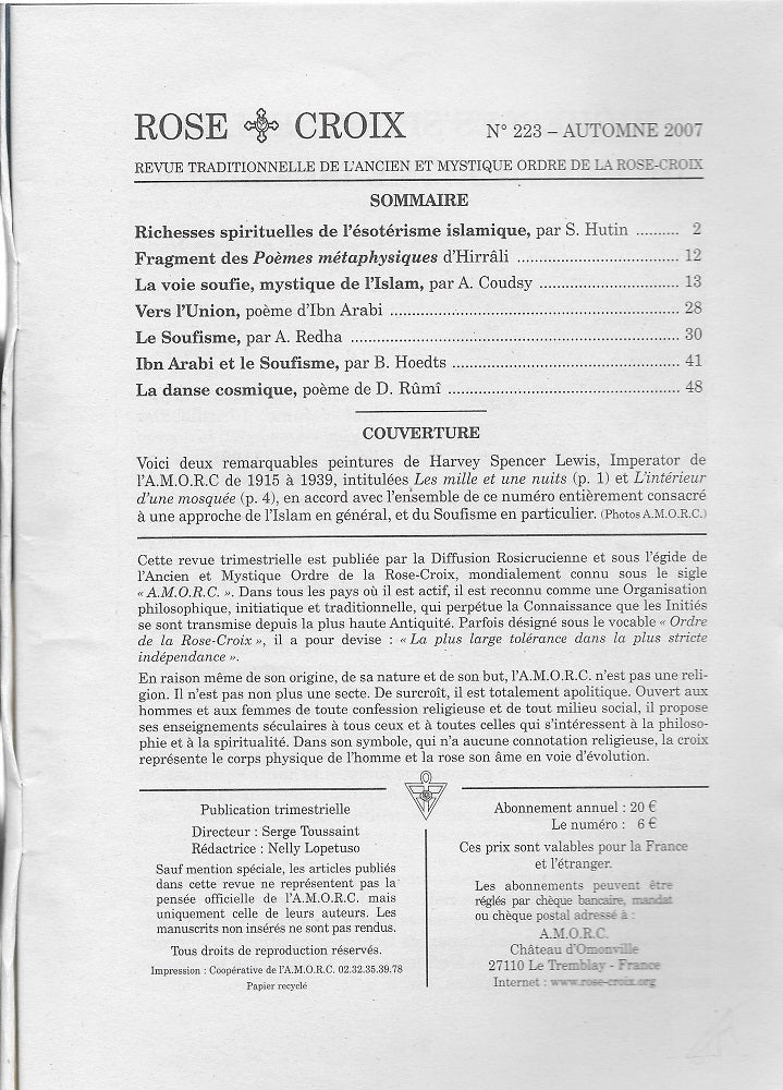 AMORC Revues année 2007