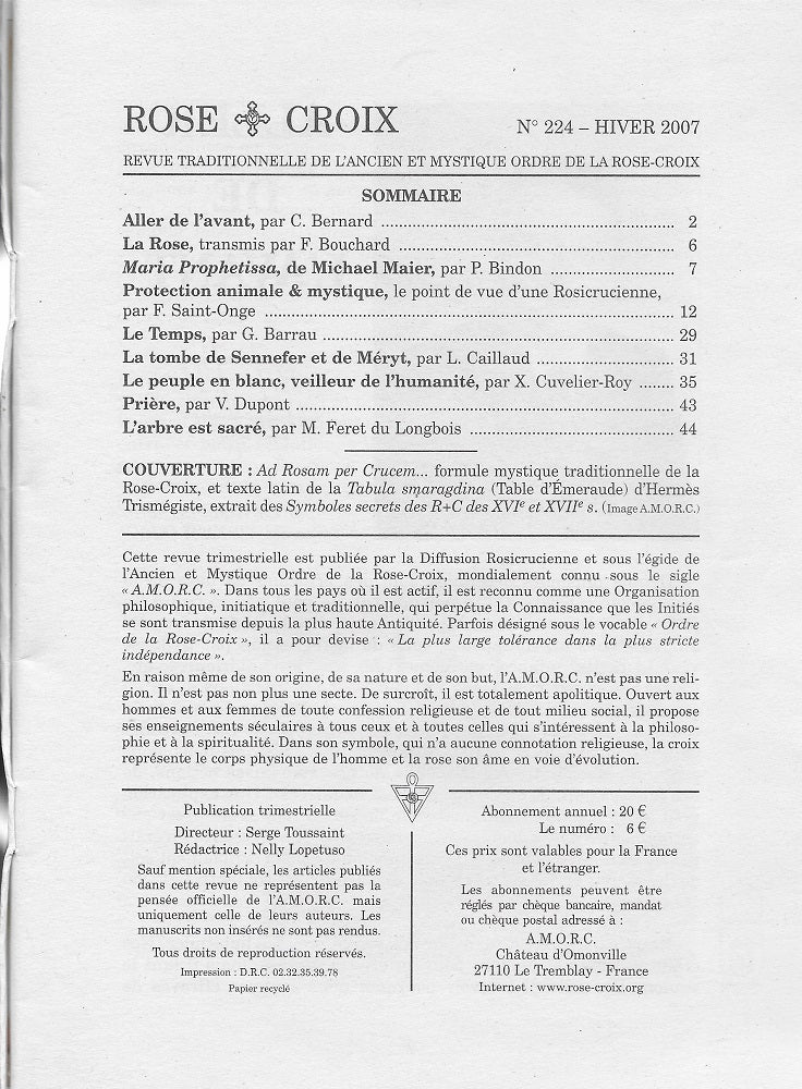AMORC Revues année 2007