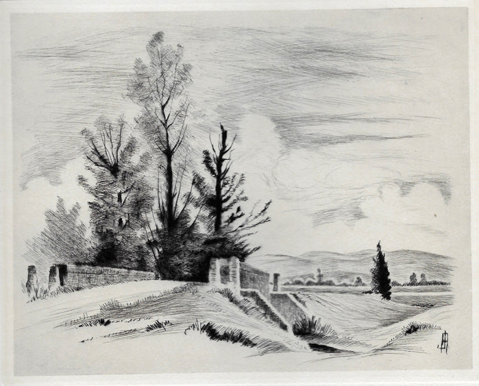 Archimbaud XXIV Limagne d'Auvergne (Puy-de-Dôme) Pont sur le Buron entre Le Guérinet et Ris 1948