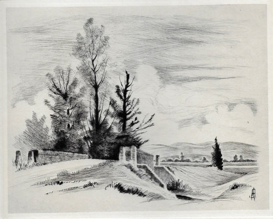 Archimbaud XXIV Limagne d'Auvergne (Puy-de-Dôme) Pont sur le Buron entre Le Guérinet et Ris 1948