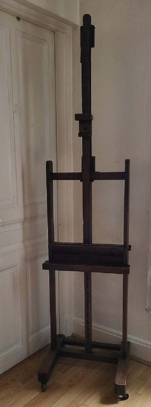 Chevalet inclinable double face en chêne XIXe