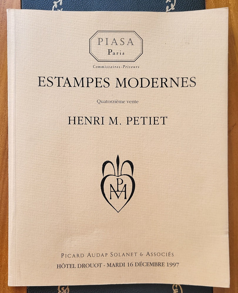 Catalogue Estampes modernes Henri M Petiet 1997