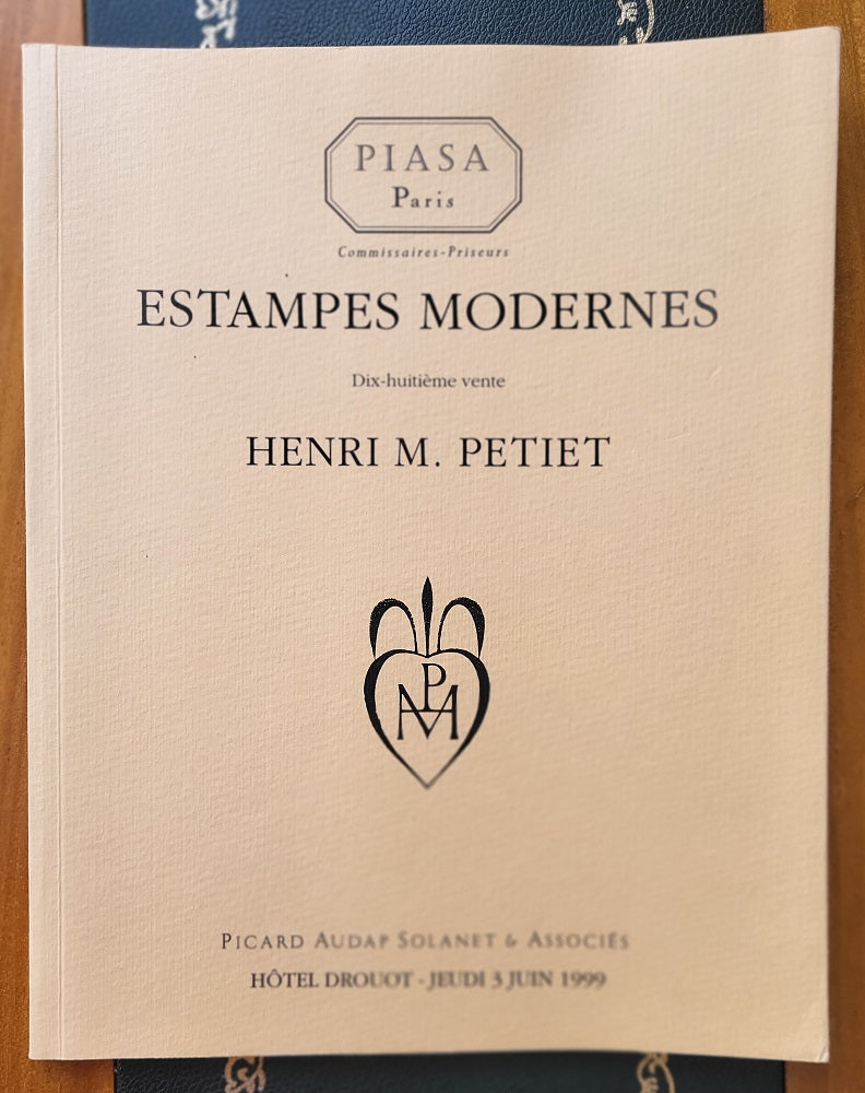 Catalogue Estampes modernes Henri M Petiet juin 1999