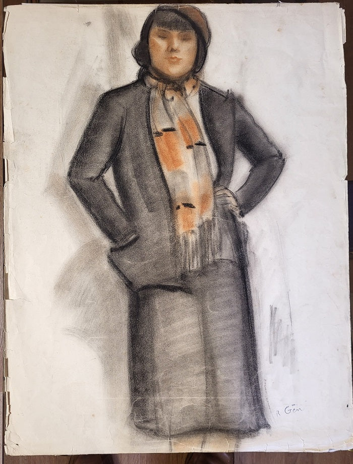 Gen Jeune Femme au béret rouge 1930