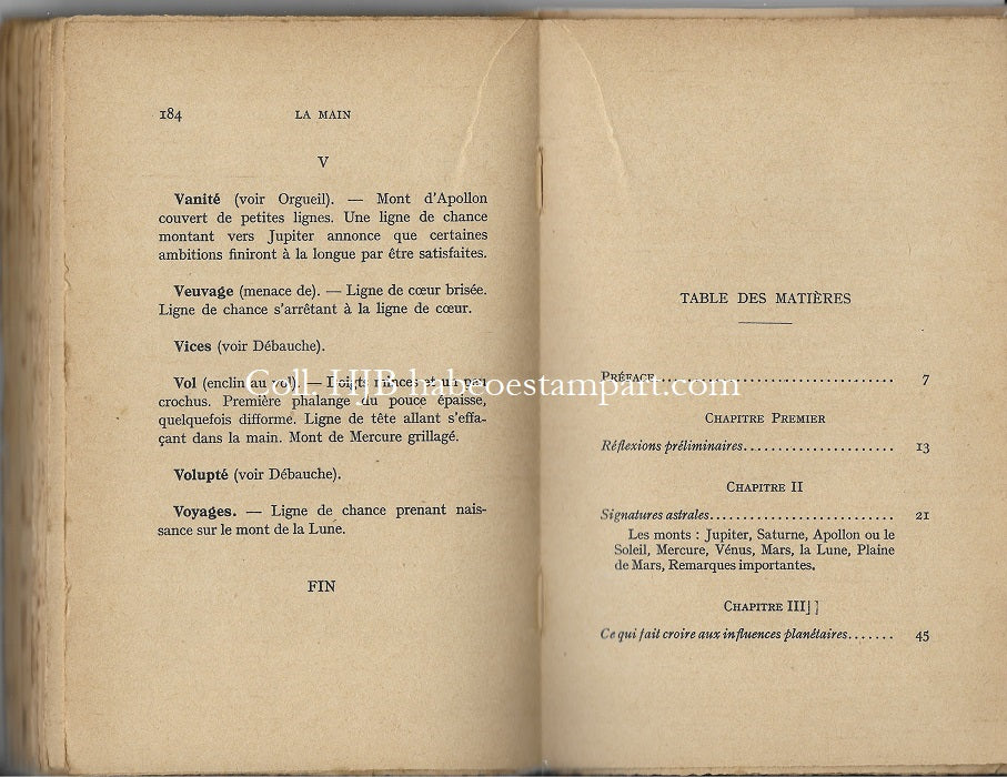 Frichet La Main Ce que vous réserve l'avenir 1934