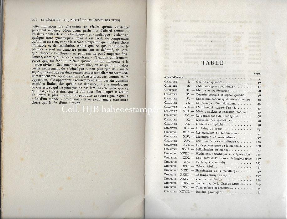Guénon Le Règne de la Quantité et les Signes des Temps EO 1945