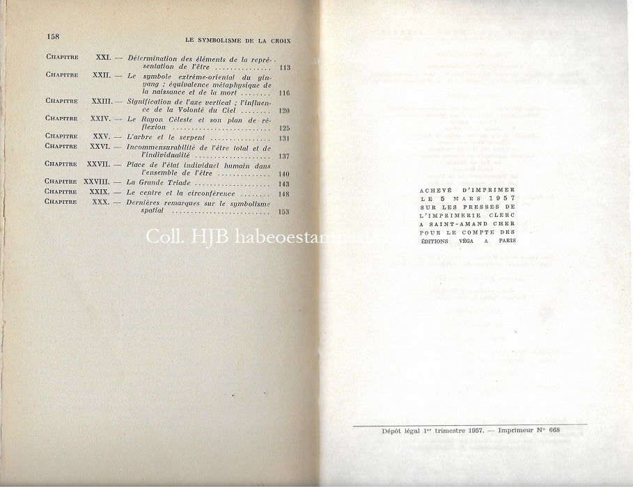 Guénon Le Symbolisme de la Croix 1957