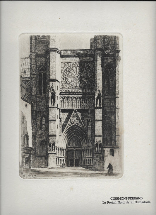 Jaffeux Clermont-Ferrand Portail Nord de la Cathédrale XXe