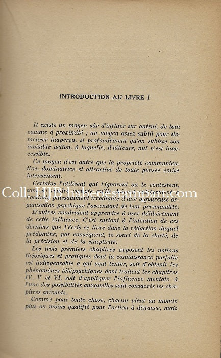 Jagot L'Influence à distance 1925
