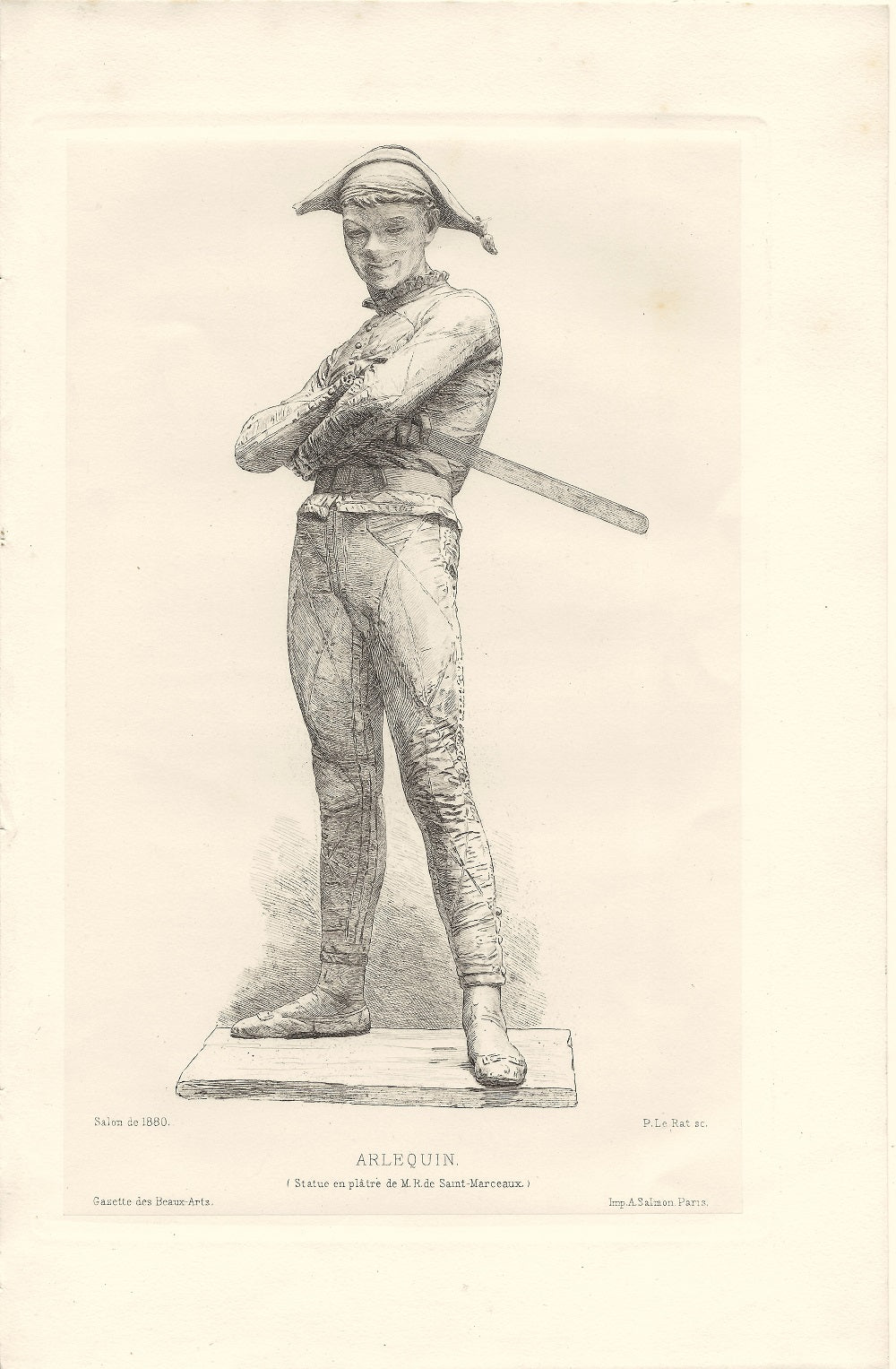 Le Rat d'après Saint Marceaux Arlequin 1880 VICHY