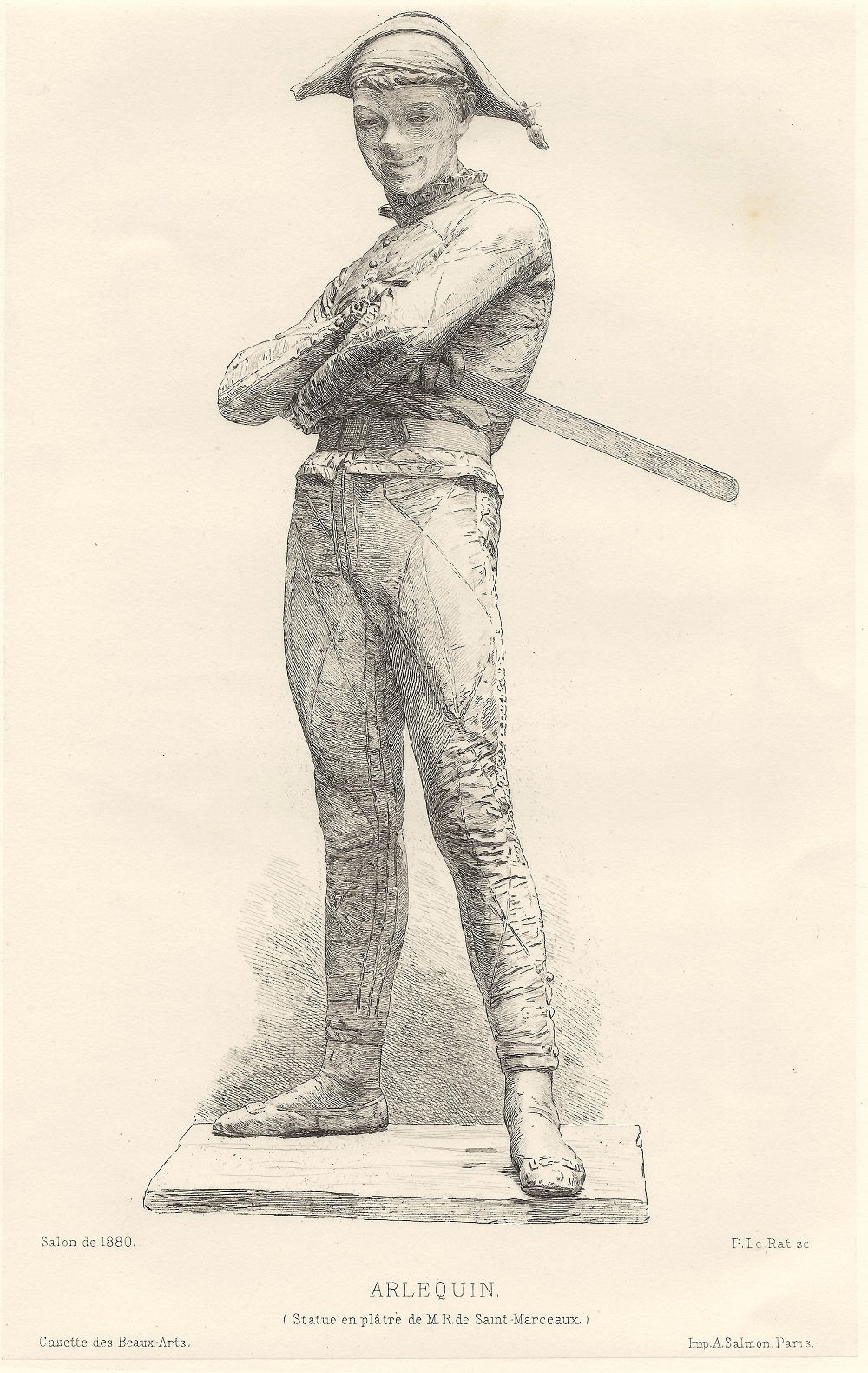 Le Rat d'après Saint Marceaux Arlequin 1880 VICHY