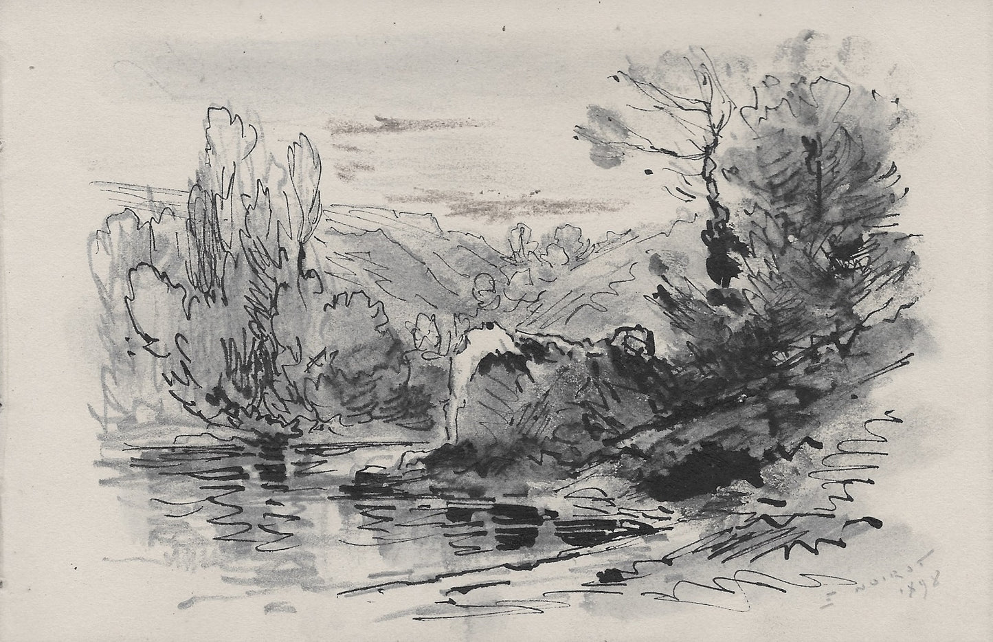 Noirot 121 Bords de rivière dans le roannais (1898) LOIRE