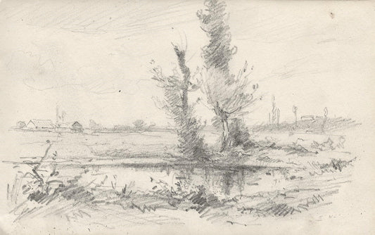 Noirot 70 Deux arbres au bord d’une mare (1911)