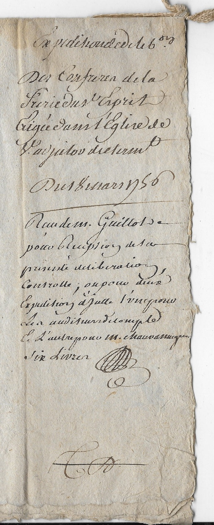 Confrérie du Saint-Esprit 18 mars 1756 Clermont-Ferrand