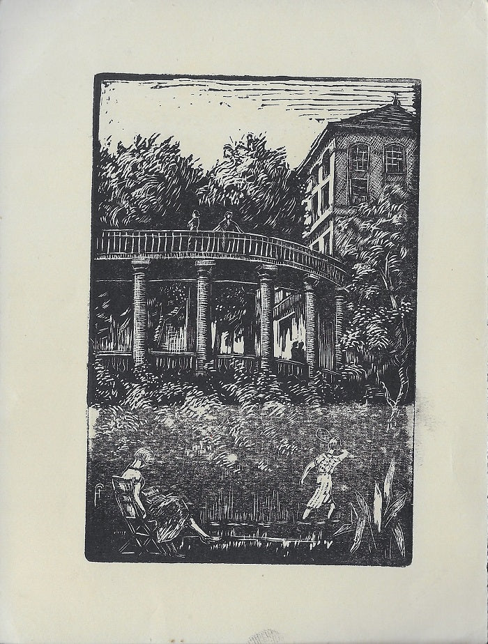 Thuaire Deux estampes sur bois Lyon c. 1920