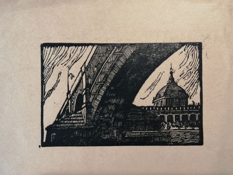 Thuaire Lyon Pont Wilson & Dôme de l'Hôtel Dieu c. 1920