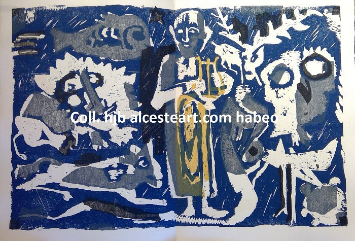 Lorjou Apollinaire Le bestiaire ou le cortège d'Orphée 1965