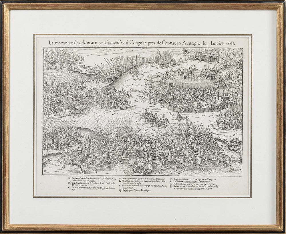 PERRISSIN La rencontre des deux armées Françaises à Congnac près de Gannat en Auvergne le 6 Janvier 1568 (1570)