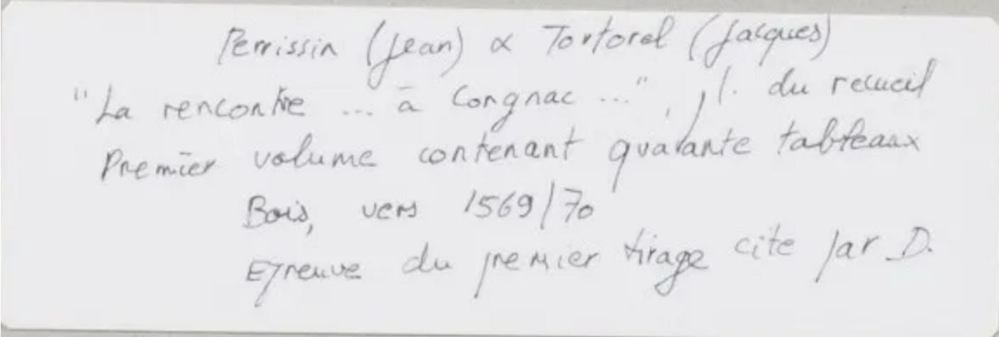 PERRISSIN La rencontre des deux armées Françaises à Congnac près de Gannat en Auvergne le 6 Janvier 1568 (1570)