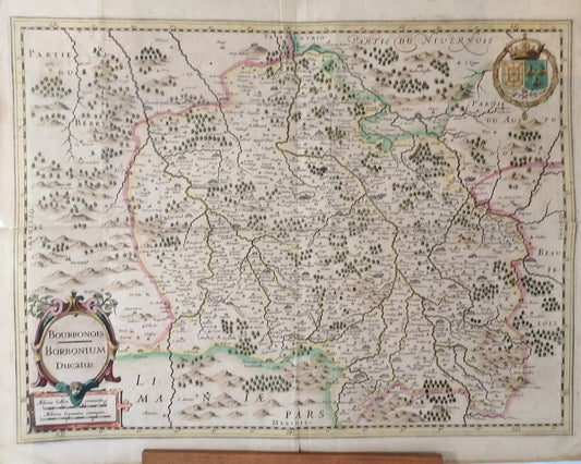 Blaue Carte BORBONIUM DUCATUS XVIIe