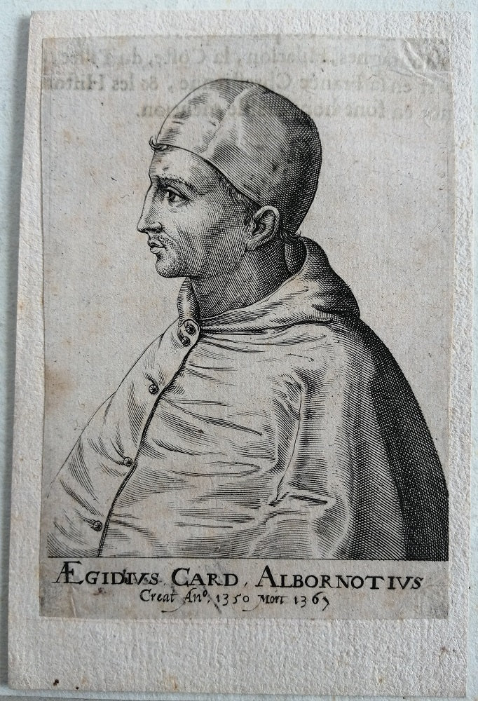 X Portrait d'Ægidius Card. Albornotius 1644