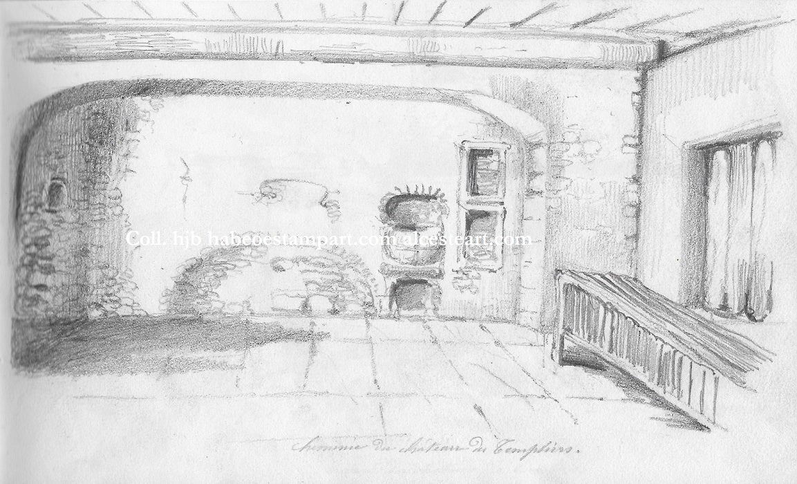X Vichy. Cheminée du château des Templiers Busset (1854)