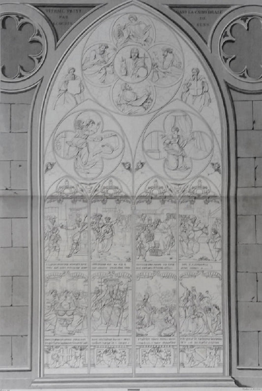 Bencé Vitrail St Eutrope peint par J. Cousin dans la Cathédrale de Sens (1836)