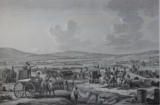 Couché Napoléon visite les travaux du siège de Dantzick dirigés par le maréchal Lefebvre le 9 mai 1807