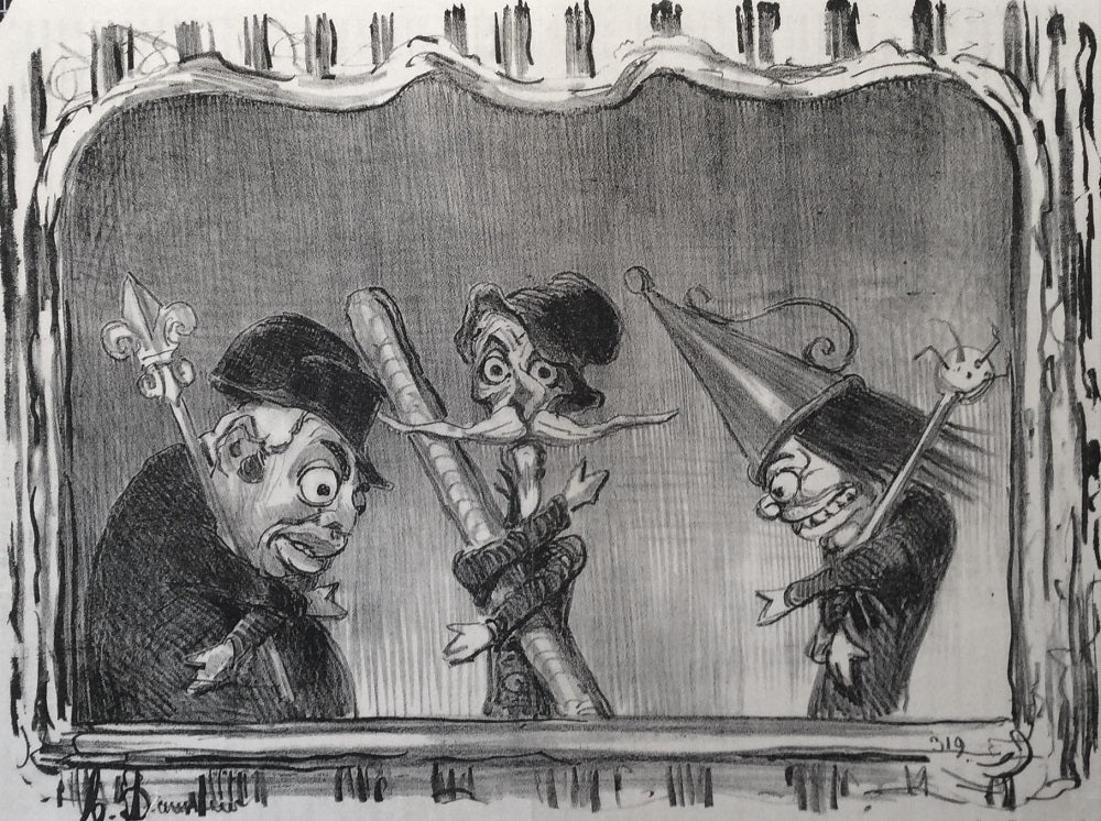 Daumier Principaux Personnages de la Comédie qui se joue en ce moment aux Champs-Élysées (1851)