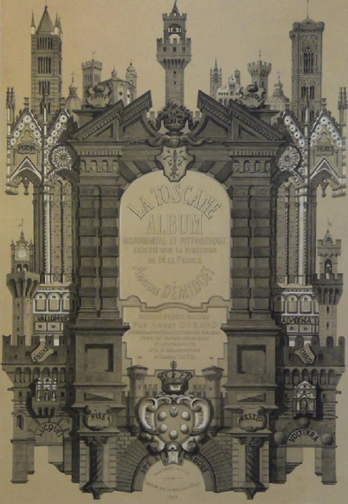 Durand LA TOSCANE Frontispice Italie (1863)