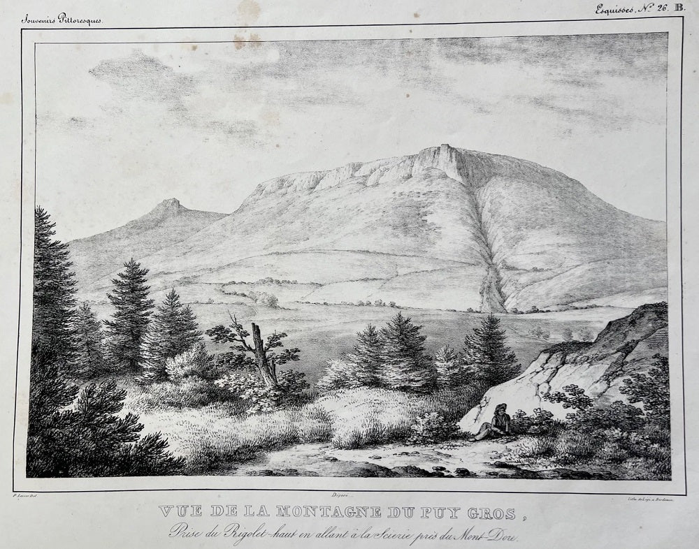 Lacour Vue de la montagne du Puy Gros (1827)