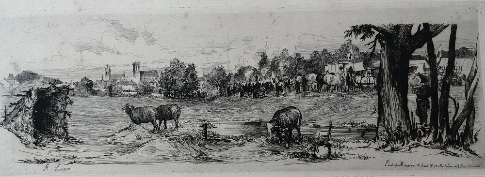 Lançon Pont-à-Mousson 13 Aout 1870 Ambulance de la Presse Prisonnière (1875 c.)