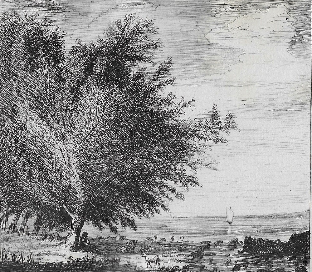 Fournier Berger dans un paysage du bord de mer (1873)