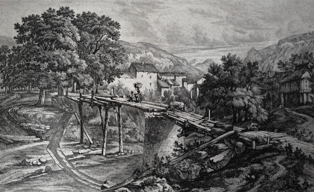 Pennautier Pont sur la Dore Environs de Thiers 19e